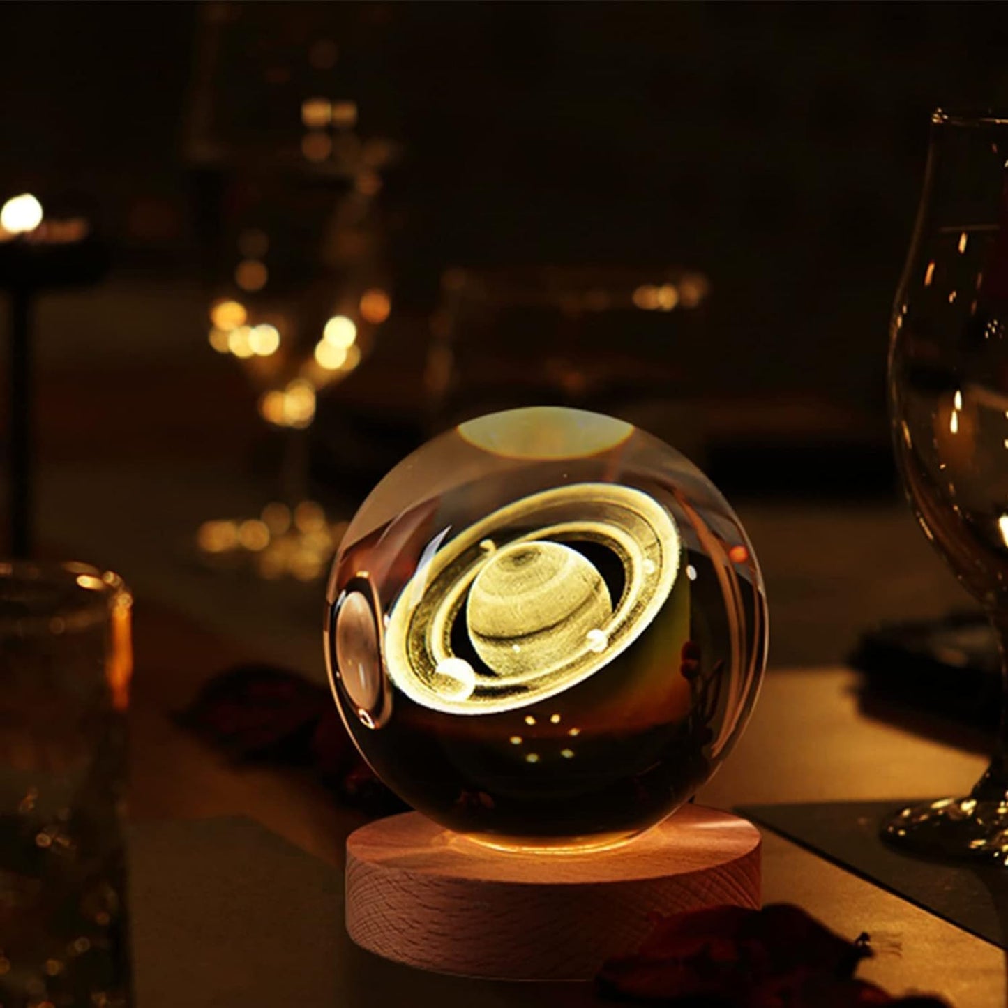 3D Crystal Ball Night Lamp(8 cm)