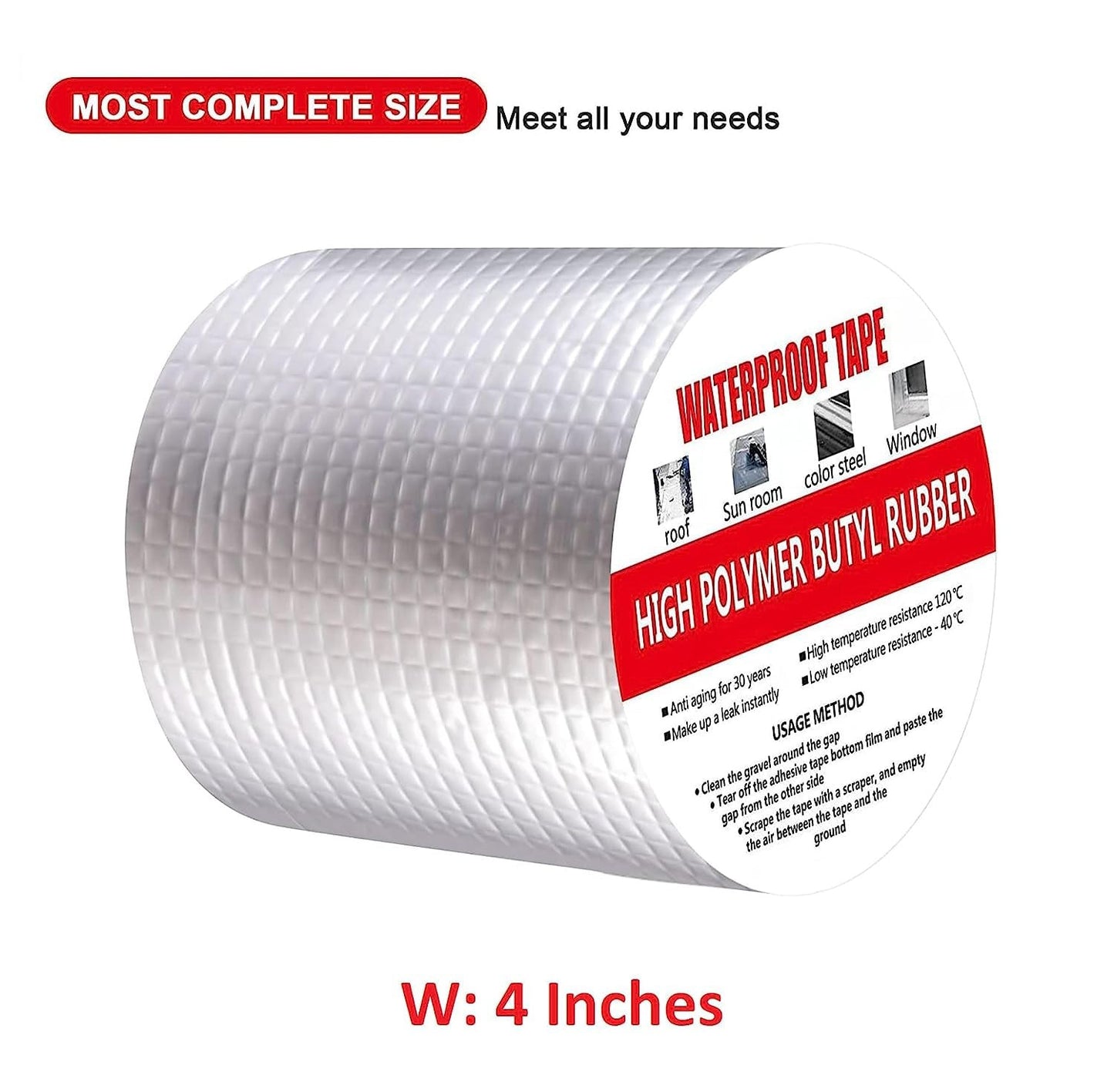 ALUMINIUM SILVER TAPE 4 INCH (5 MTR)