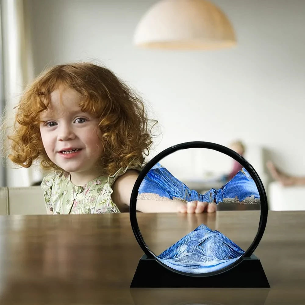 7 INCH QUICK SAND ART PAINTING (BLUE)