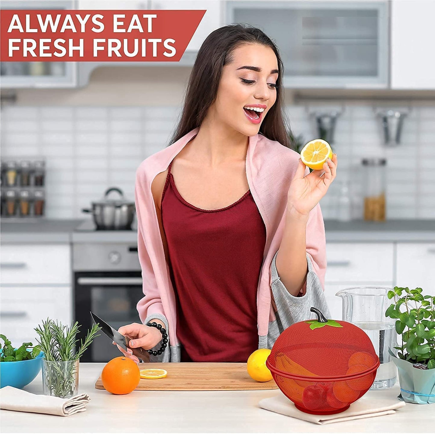 Apple Shape Net Fruits & Vegetables Basket