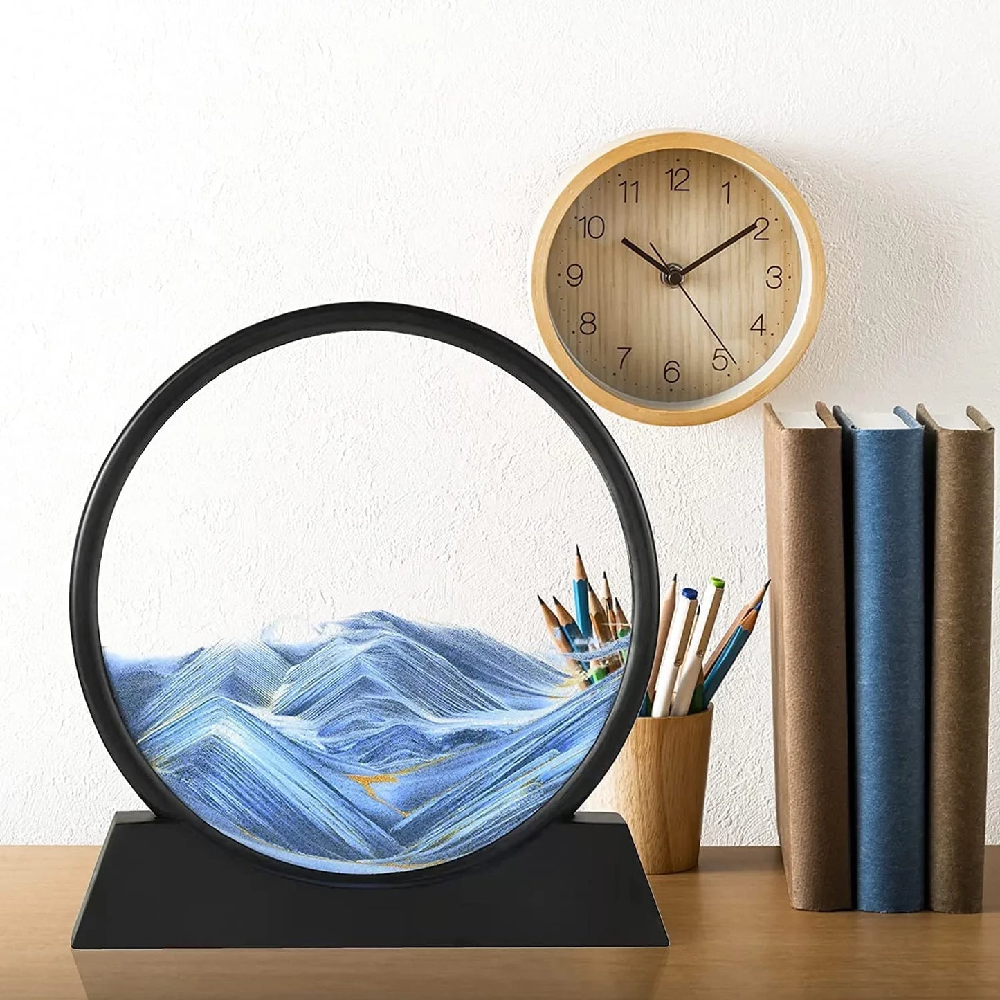 7 INCH QUICK SAND ART PAINTING (BLUE)