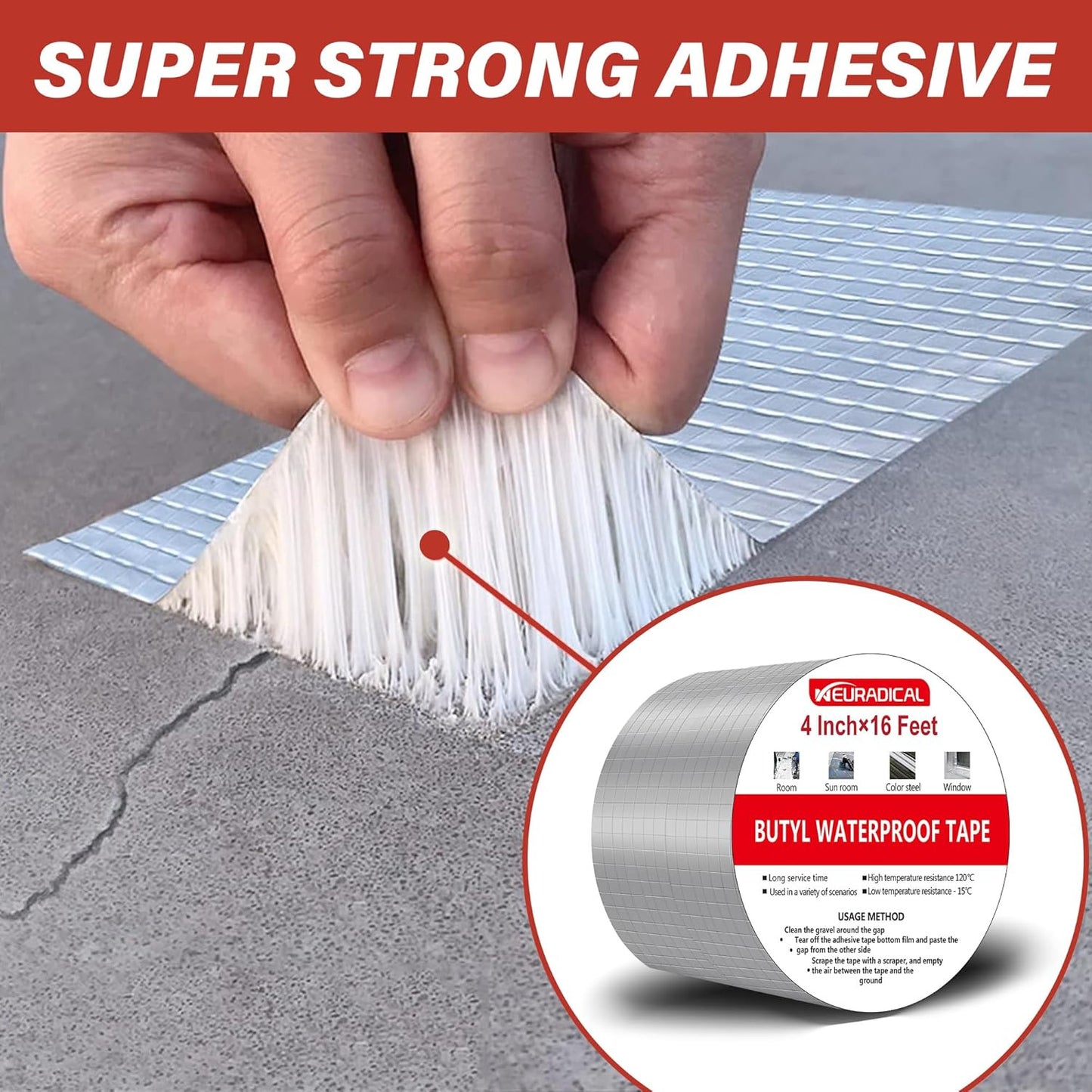 ALUMINIUM SILVER TAPE 4 INCH (5 MTR)