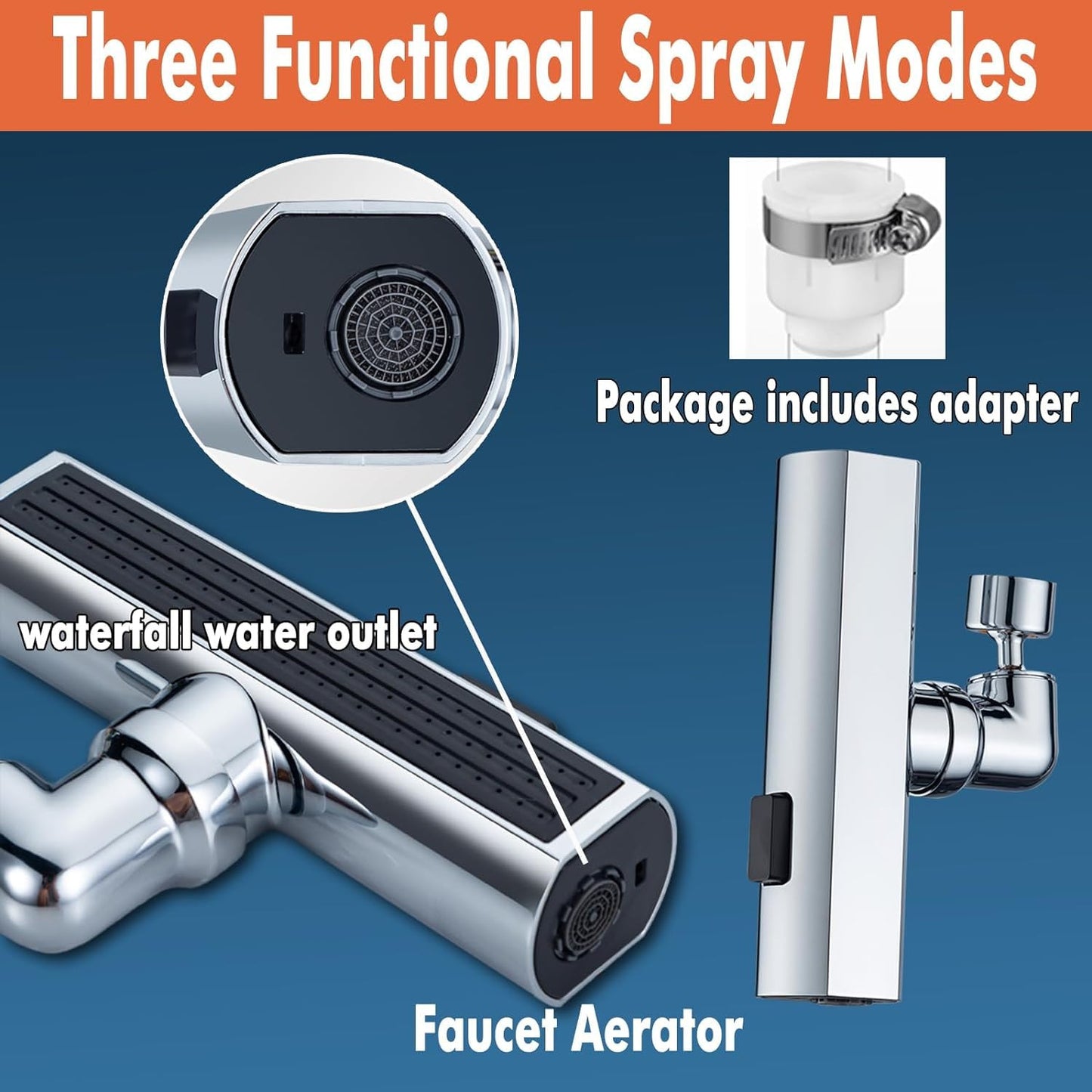 4 Modes Waterfall Kitchen Faucet