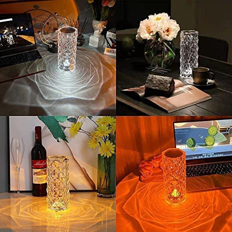 CRYSTAL DIAMOND TABLE LAMP