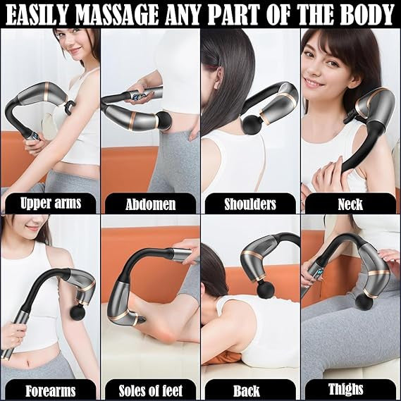 U Shape Massage Gun with Extension Handle