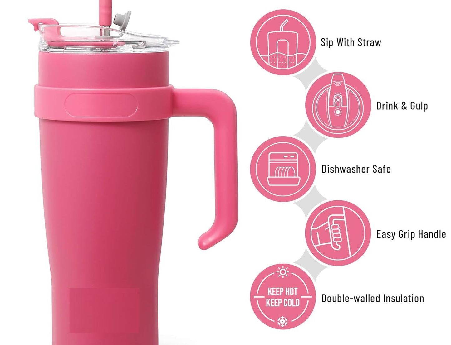 TUMBLER SS WATER BOTTLE WITH HANDLE