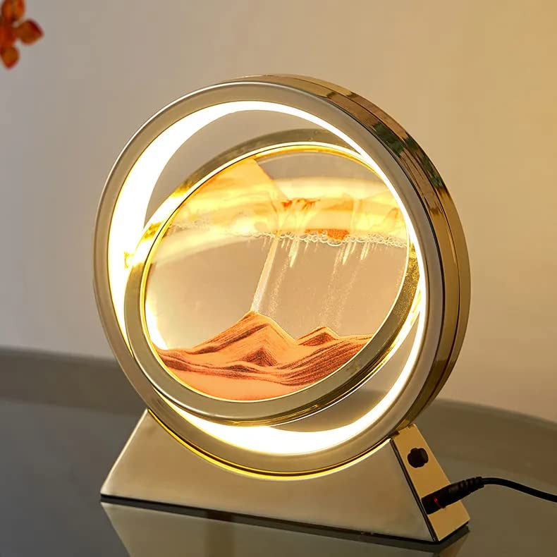 GOLDEN SAND ART WITH MOVEABLE SCREEN AND LIGHT