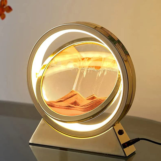 GOLDEN SAND ART WITH MOVEABLE SCREEN AND LIGHT