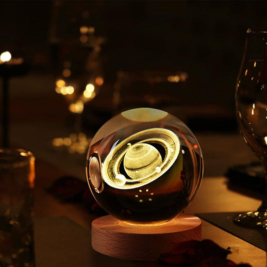 3D Crystal Ball Night Lamp(8 cm)