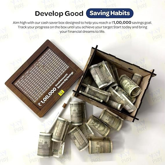 Wooden Coin Piggy Bank MONEY BOX
