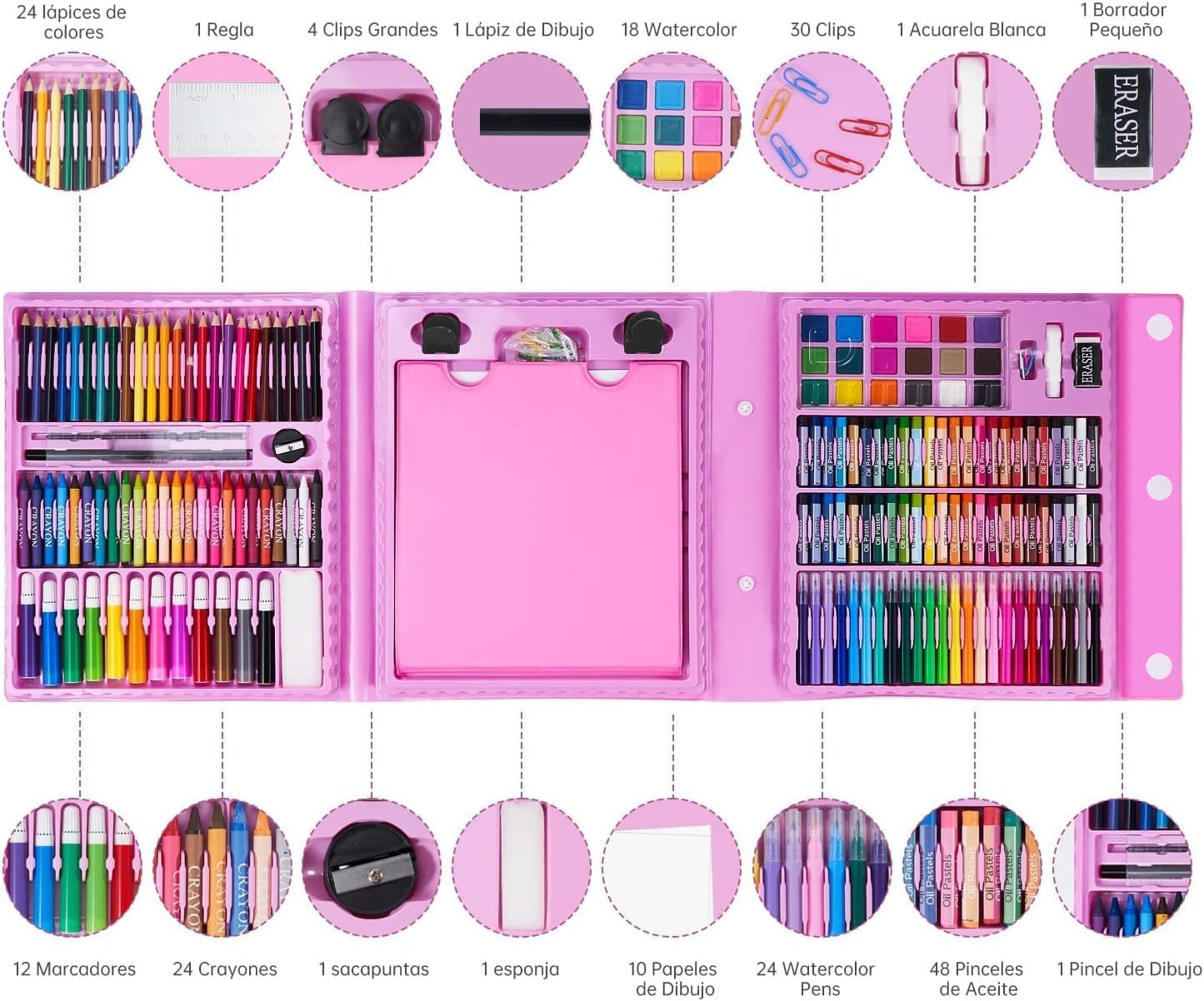 208 Pcs Kids Art Set