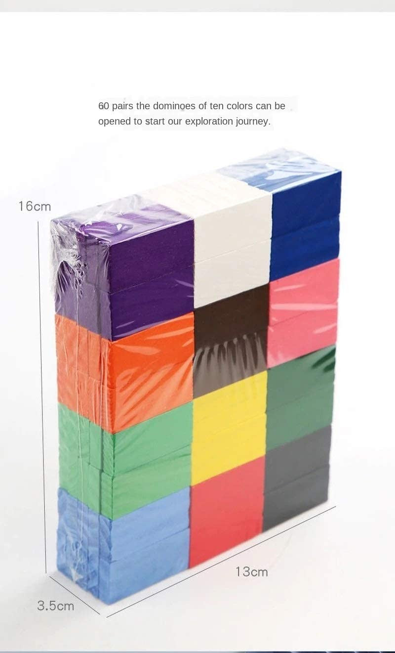 Colorful Wooden Domino Block Set 120 PCS
