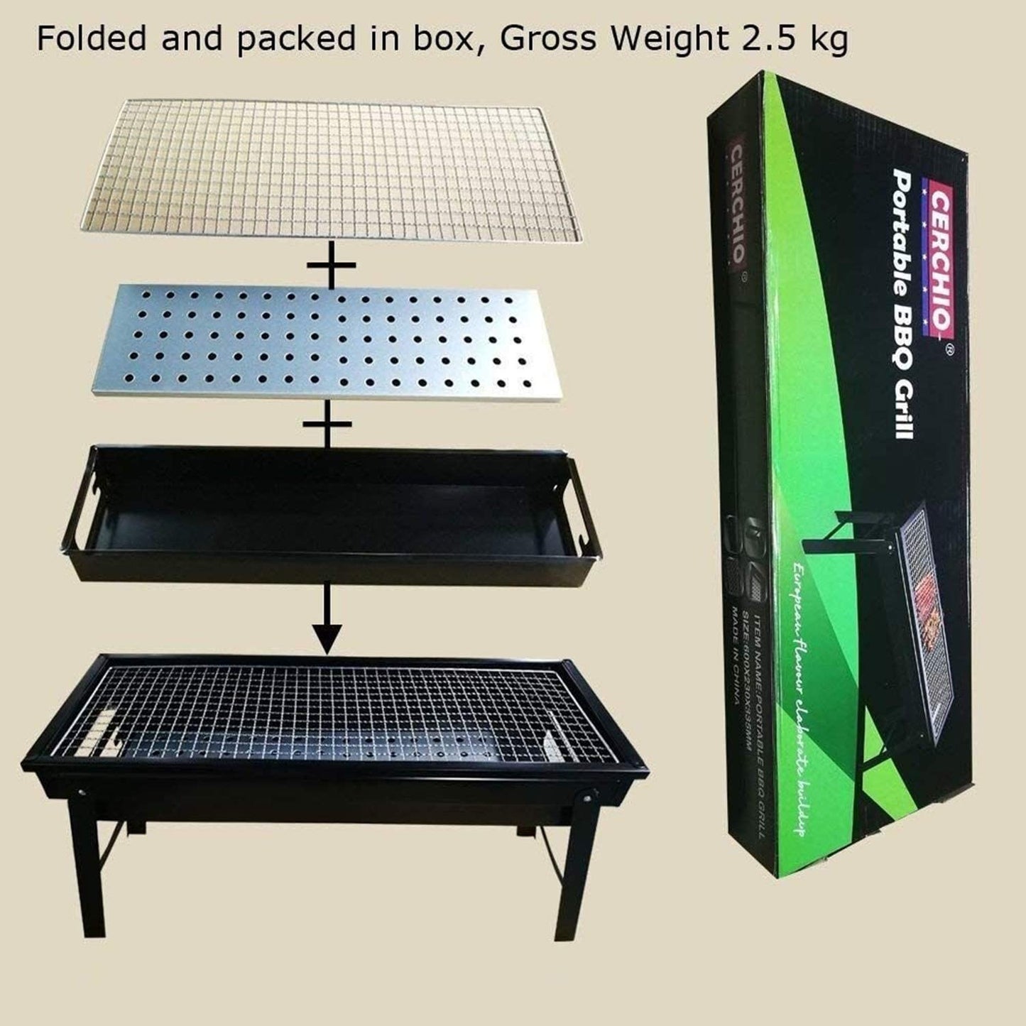 BBQ Portable Charcoal Grill (BIG SIZE)