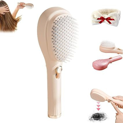 2 In 1 Self Cleaning Hair Brush