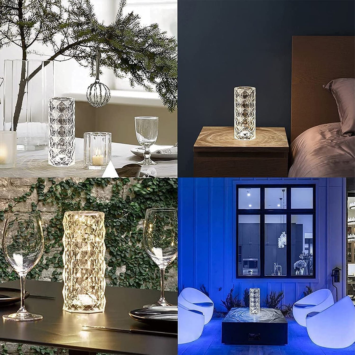 CRYSTAL DIAMOND TABLE LAMP