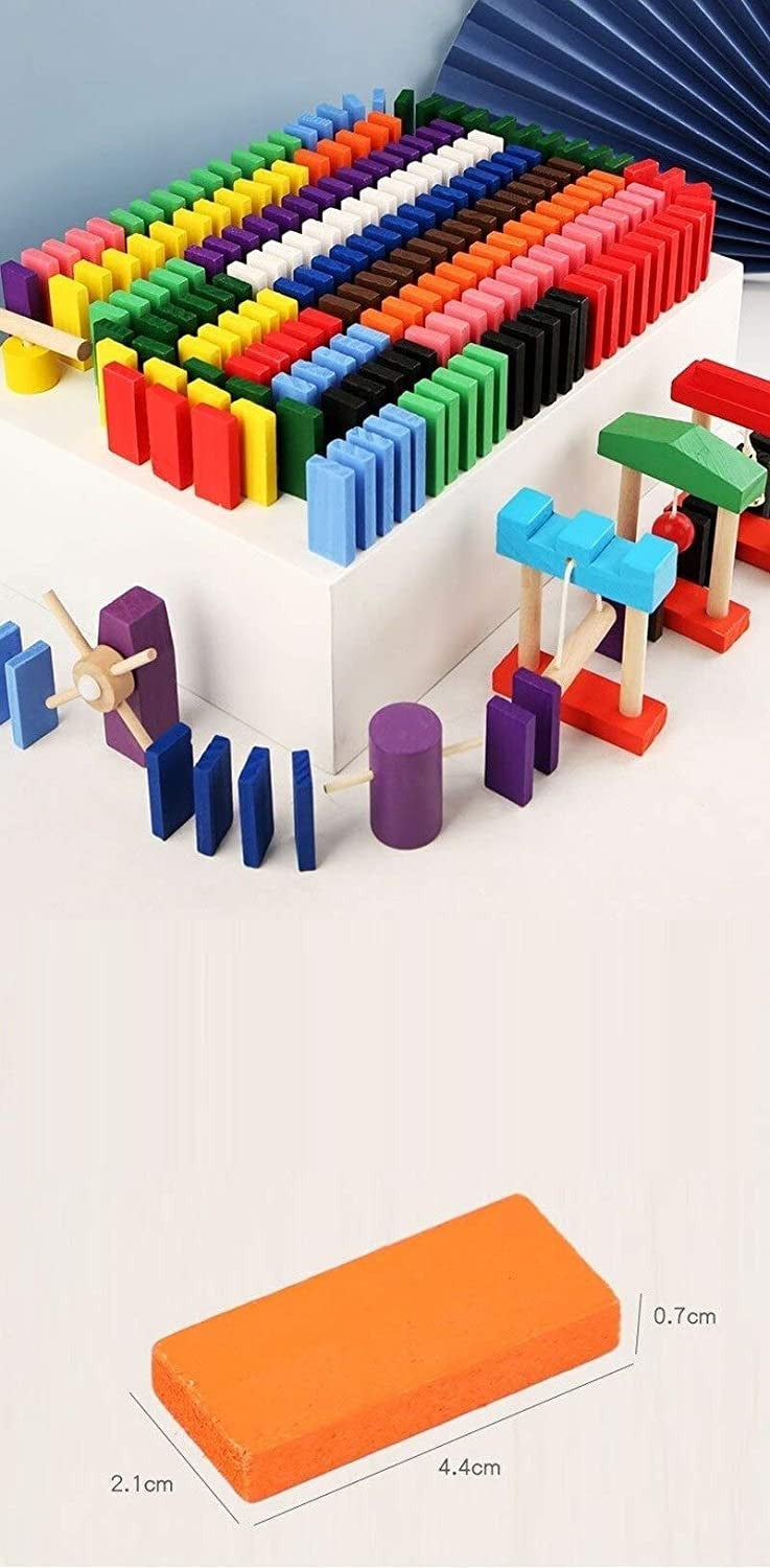 Colorful Wooden Domino Block Set 120 PCS