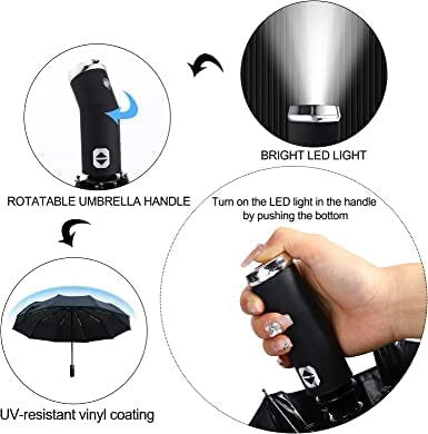 3 FOLD UMBRELLA WITH LED LIGHT