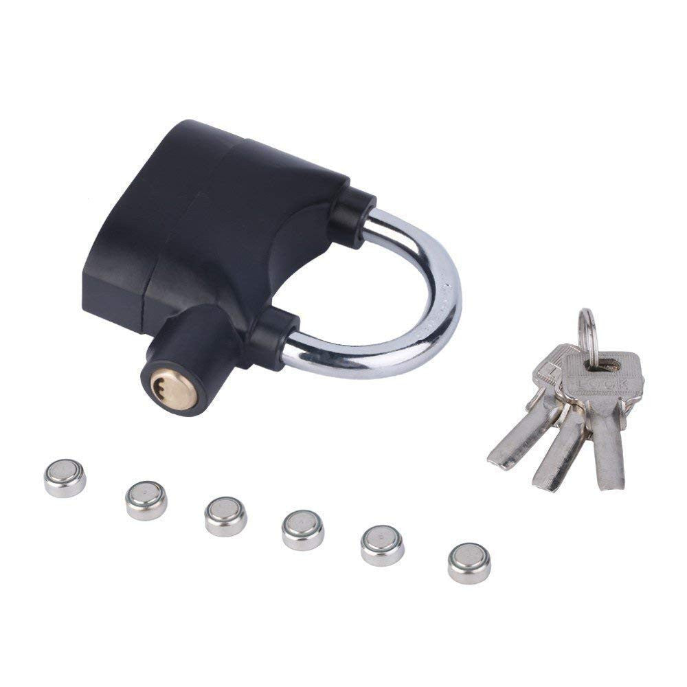 Motion Sensor Alarm Lock for Home (Black)