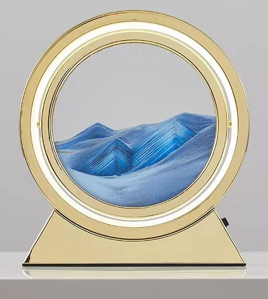 GOLDEN SAND ART WITH MOVEABLE SCREEN AND LIGHT