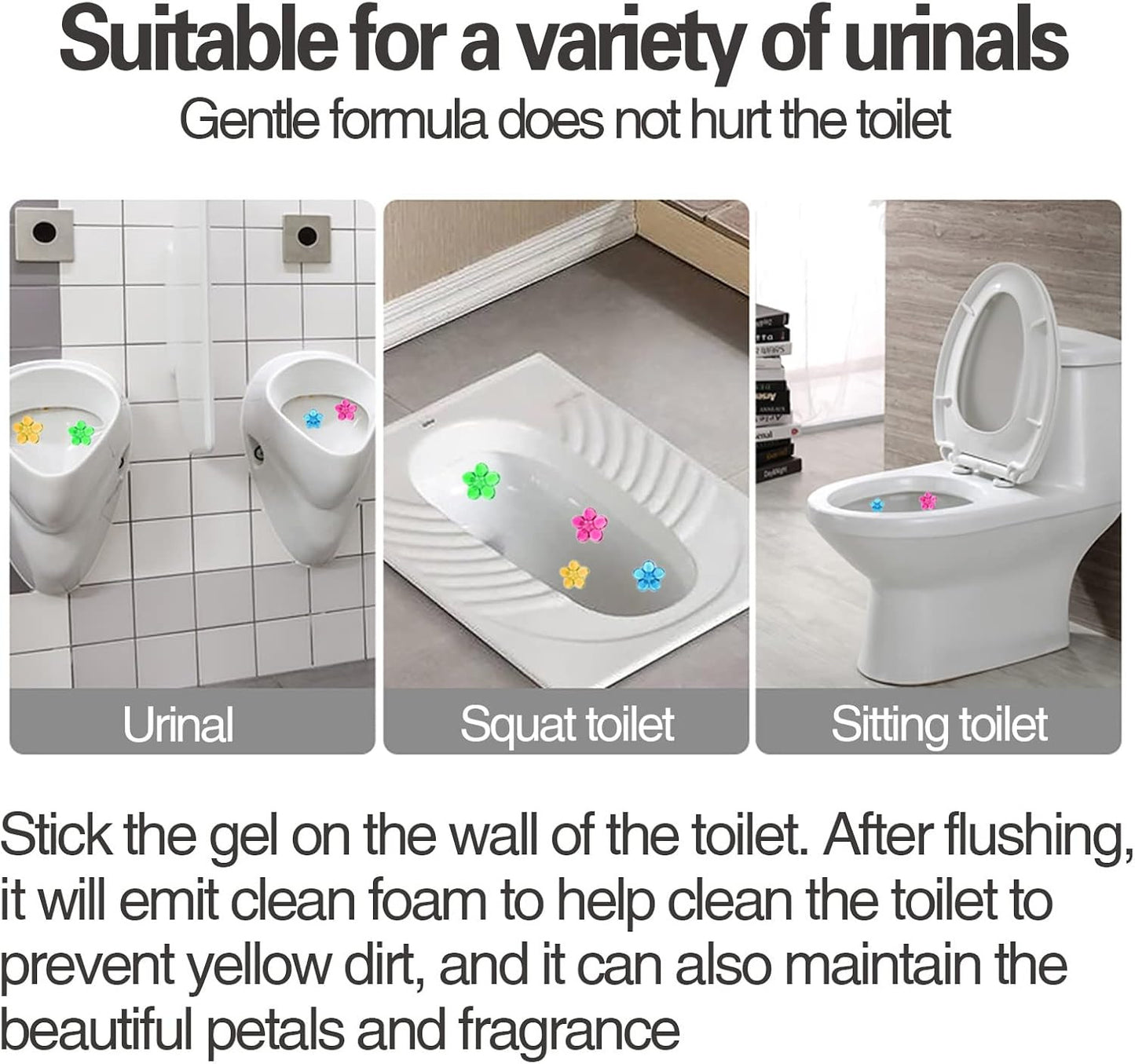 Toilet Cleaning Gel Flower 2 pcs