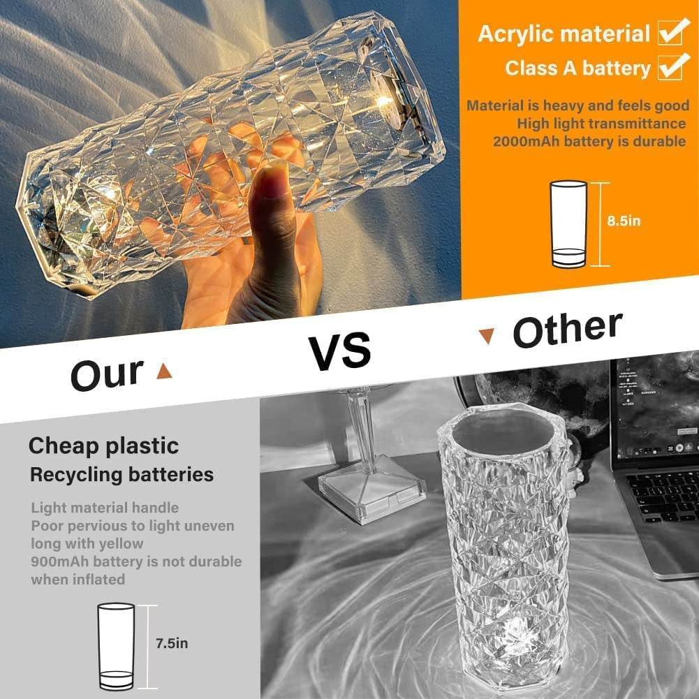 CRYSTAL DIAMOND TABLE LAMP