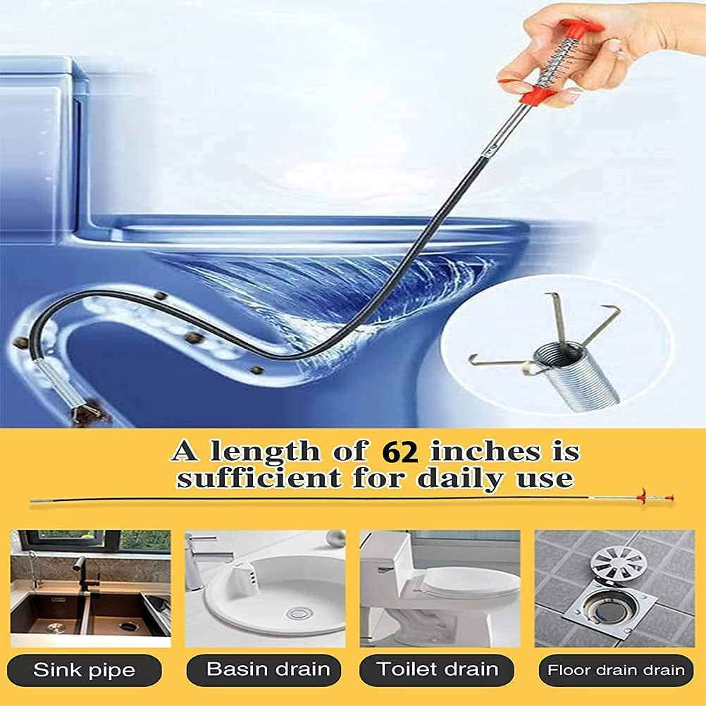 Hair Catcher Drain Spring Drain Cleaner Spring 160cm