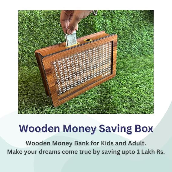 Wooden Coin Piggy Bank MONEY BOX