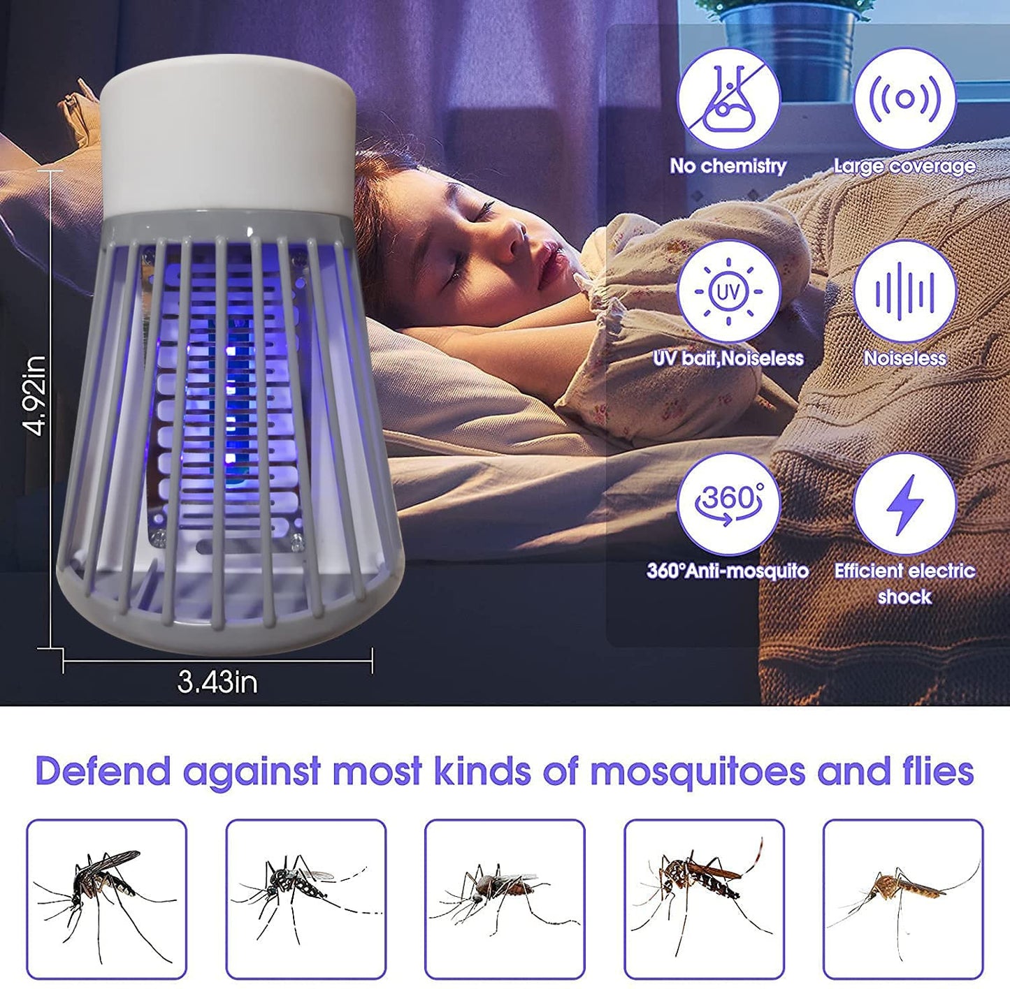 PLUG MOSQUITO MASHROOM LAMP
