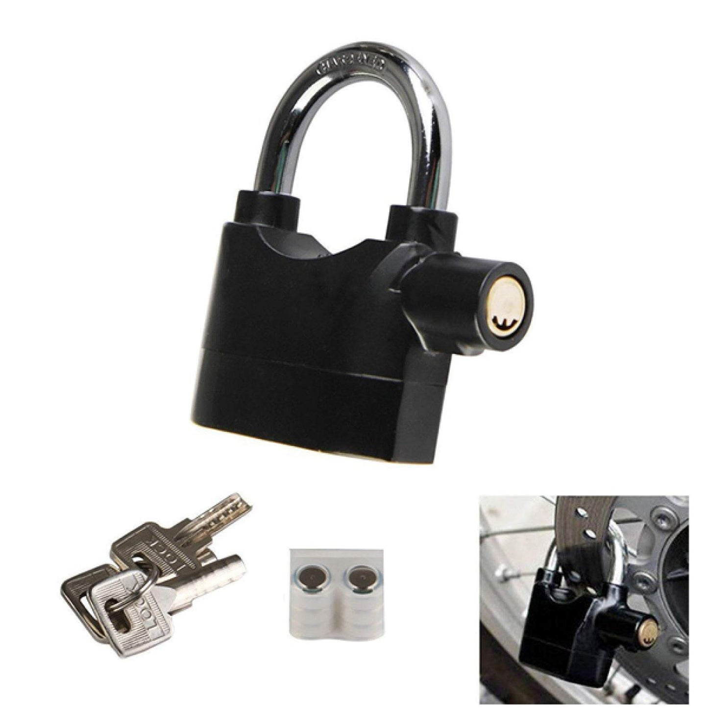 Motion Sensor Alarm Lock for Home (Black)
