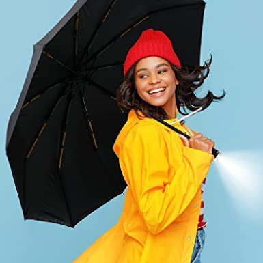 3 FOLD UMBRELLA WITH LED LIGHT