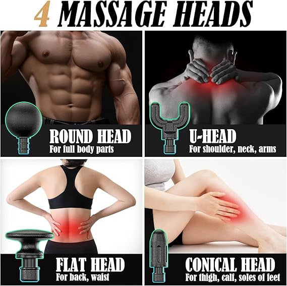 U Shape Massage Gun with Extension Handle