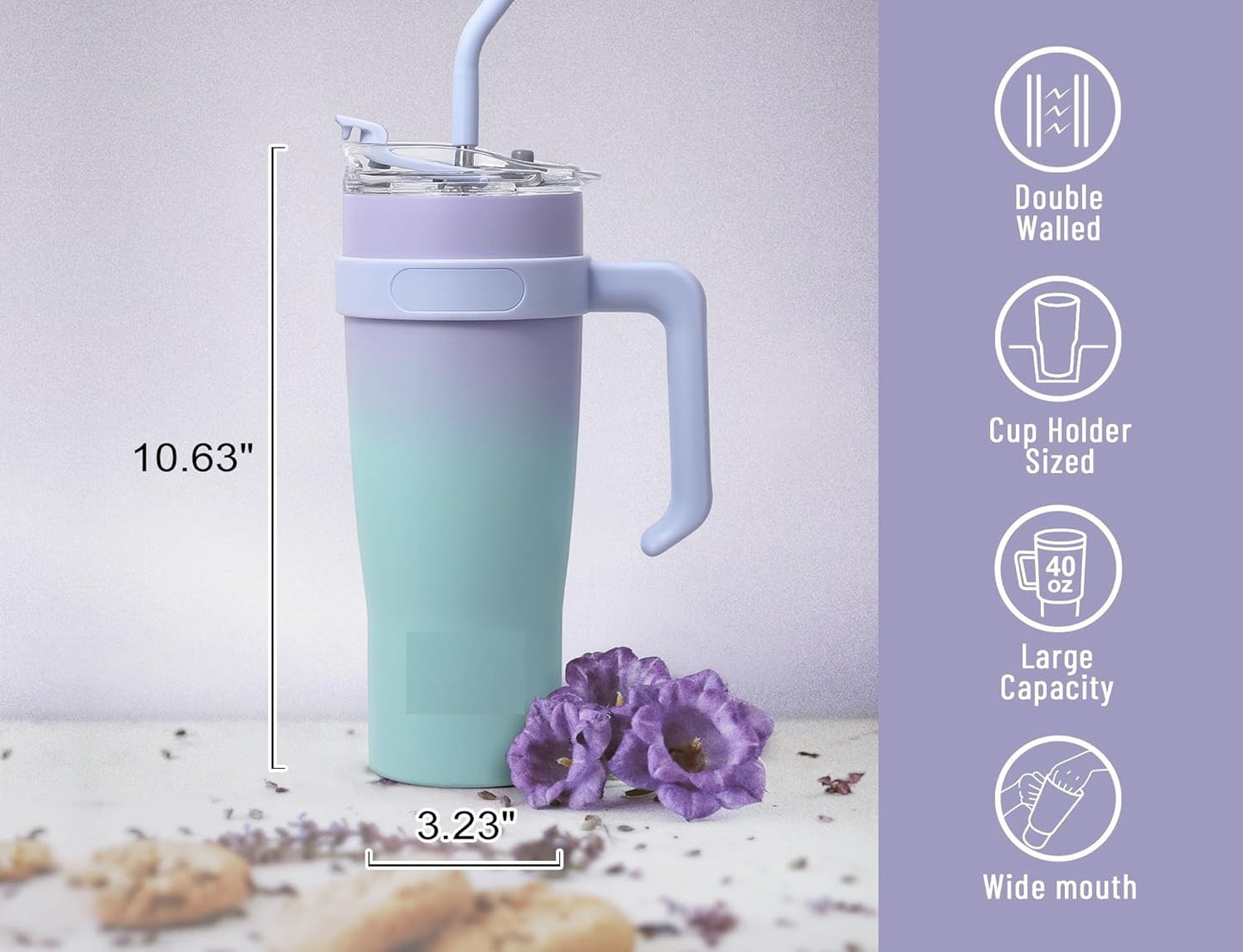 TUMBLER SS WATER BOTTLE WITH HANDLE
