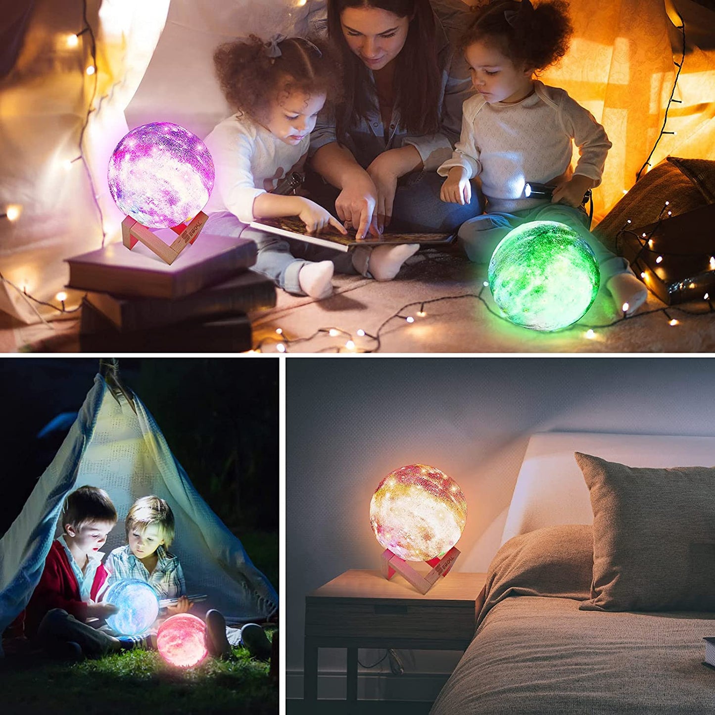 16 COLOUR MOON LAMP WITH REMOTE