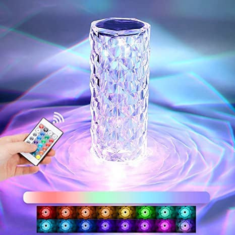 CRYSTAL DIAMOND TABLE LAMP