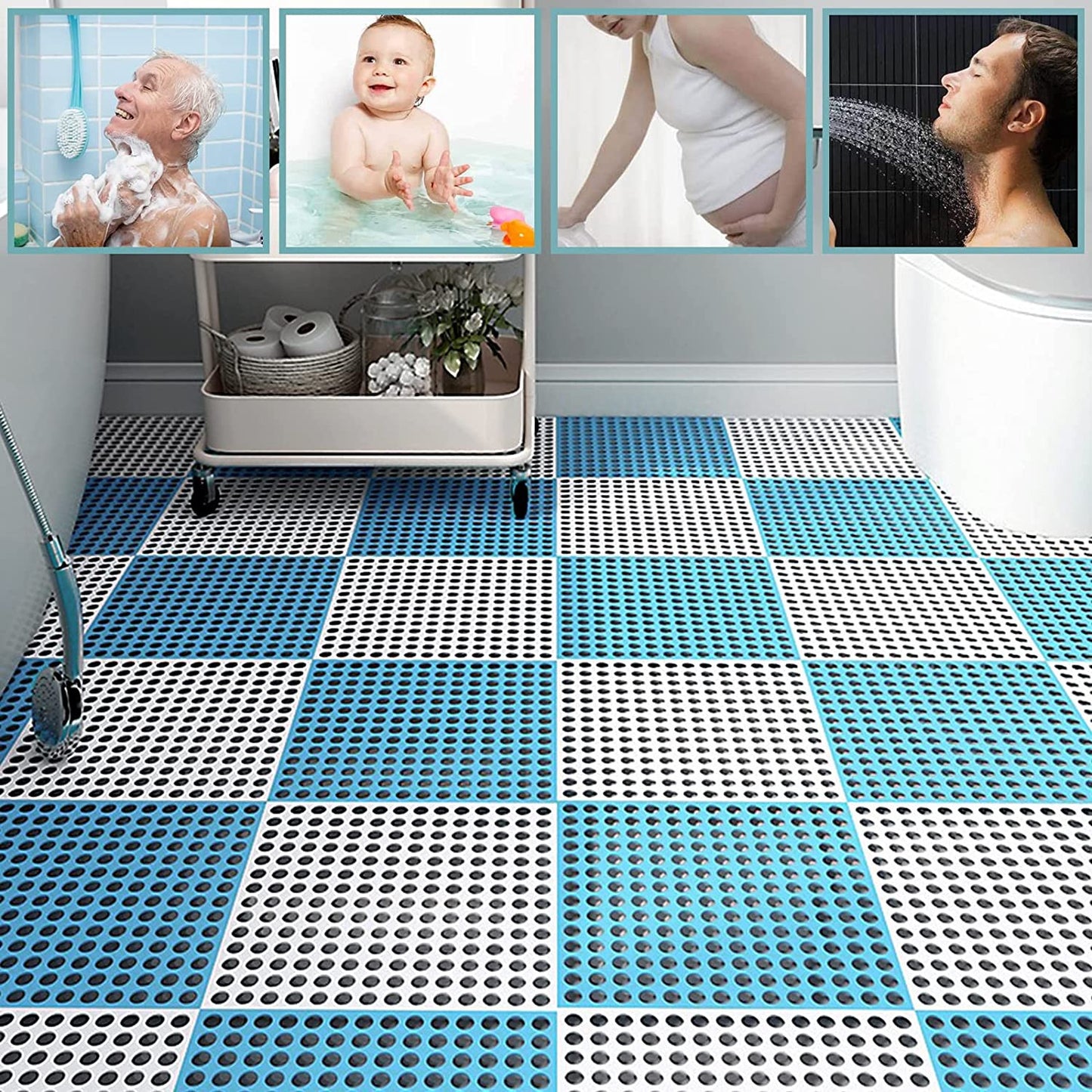 6 PCS BATHROOM FLOORING MAT